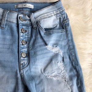 High-Rise Distressed KanCan Skinny Jeans
